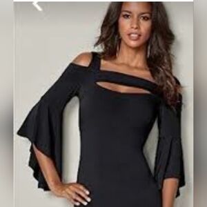 Black Cold Shoulder Dress